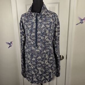 Member’s Mark Casual Floral Light Weight Quarter-Zip Travel Pullover XXL